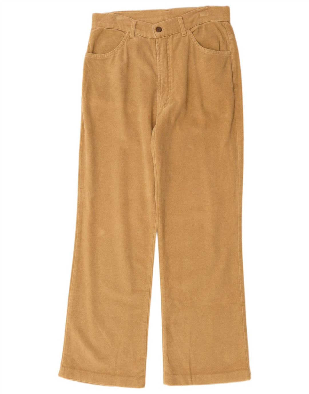 Calça feminina vintage reta casual IT 42 médio W30 L29 algodão bege