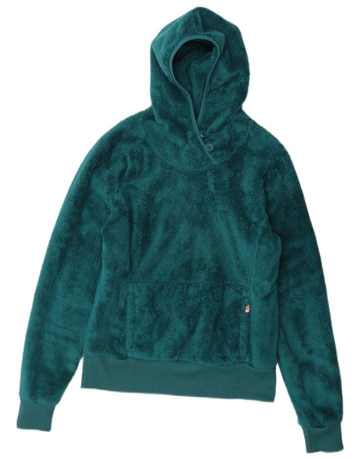 Jumper de lã com capuz feminino THE NORTH FACE Reino Unido 14 grande poliéster verde