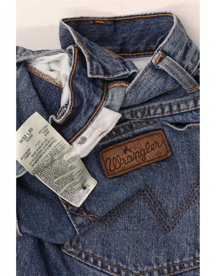Wrangler Masculino Texas Straight Jeans W32 L30 Azul Algodão