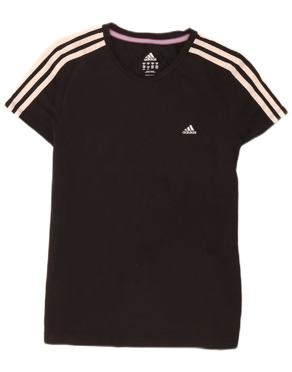 Camiseta Adidas Regular Feminina Top UK 12/14 Médio Algodão Preto Esportivo