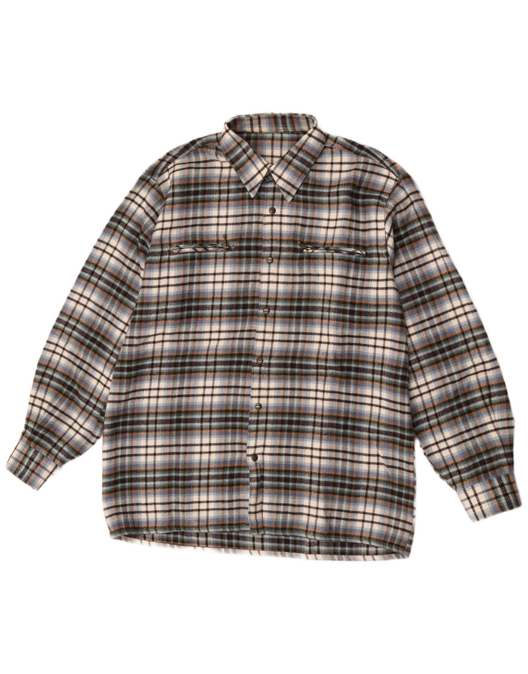 Camiseta masculina vintage grande de lã xadrez multicolorida