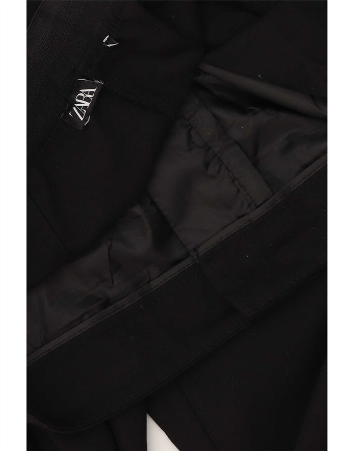 Calça feminina reta casual Zara W34 L28 preta