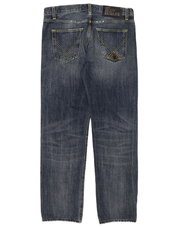 Calça jeans reta masculina Roy Rogers W31 L29 algodão azul marinho