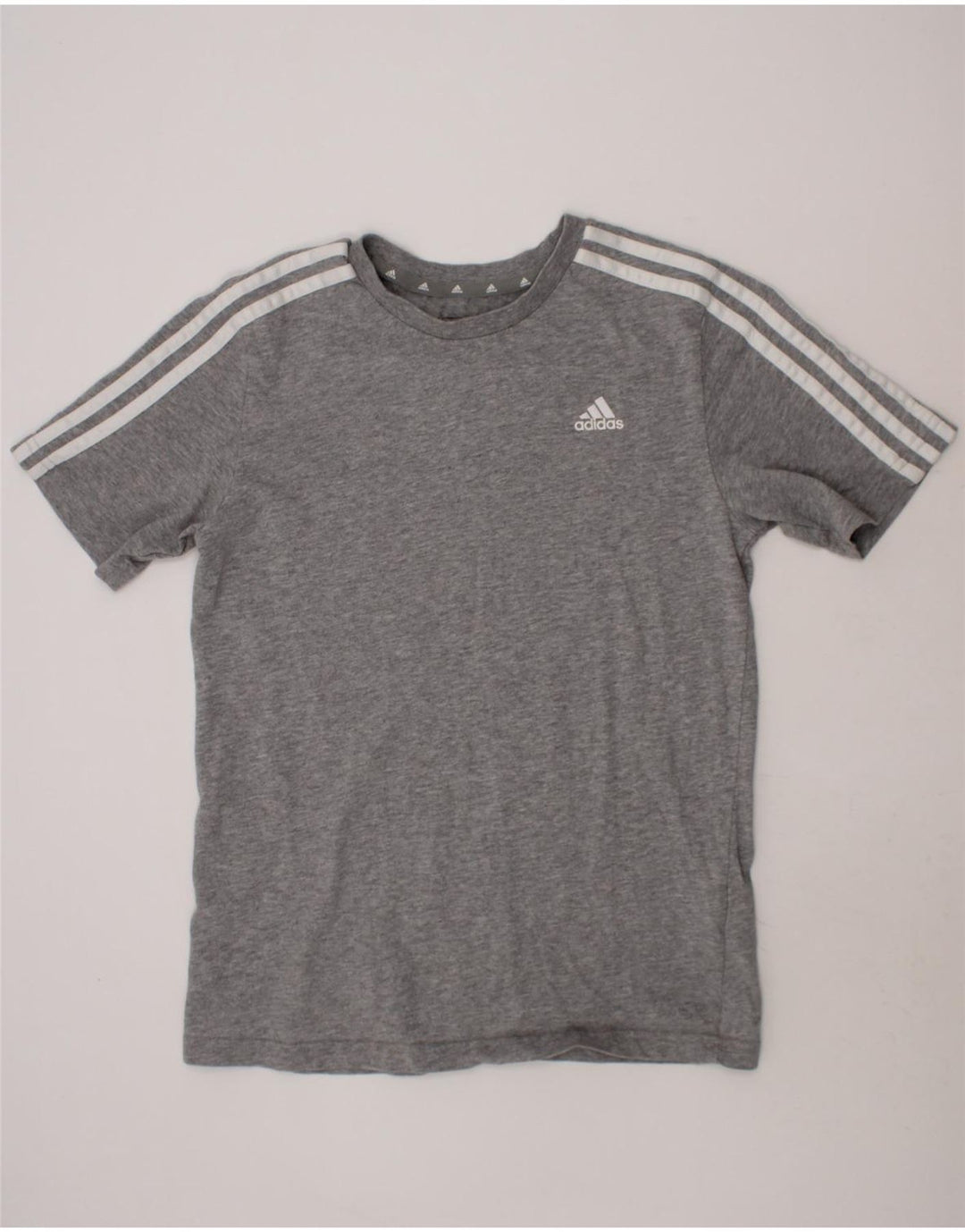 ADIDAS Boys T-Shirt Top 11-12 Years Grey Cotton Vintage Adidas and Second-Hand Adidas from Messina Hembry 