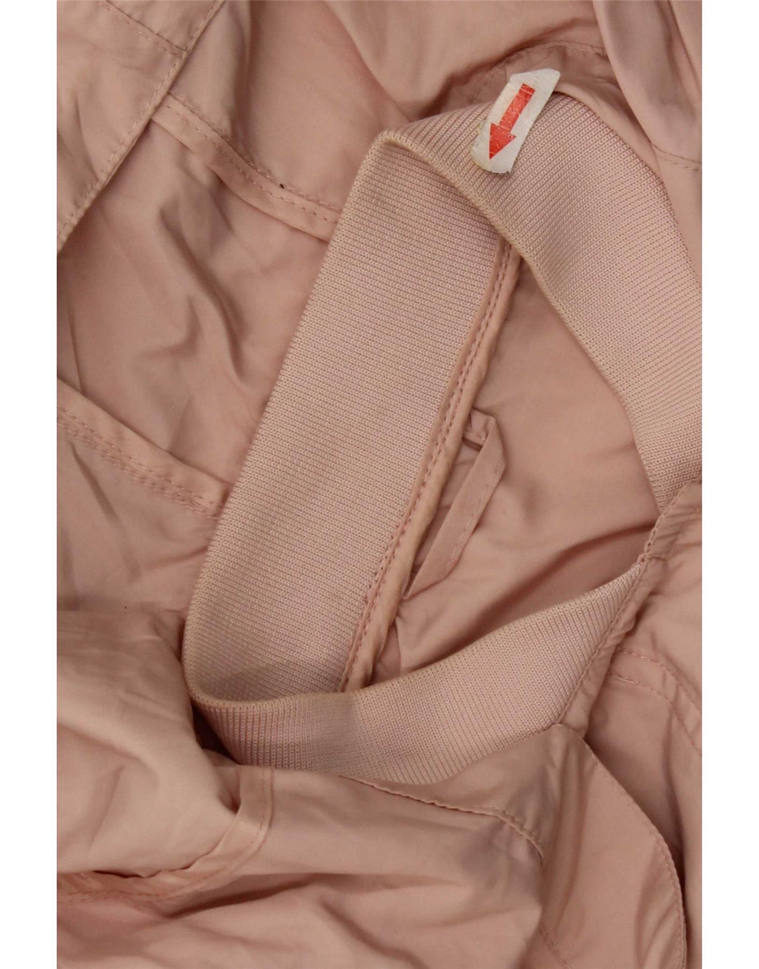 Jaqueta de chuva feminina com capuz Zara UK 14 poliéster rosa médio