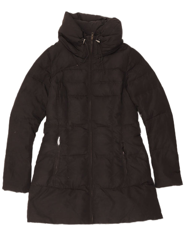 Casaco acolchoado feminino Zara UK 10 pequeno poliéster preto