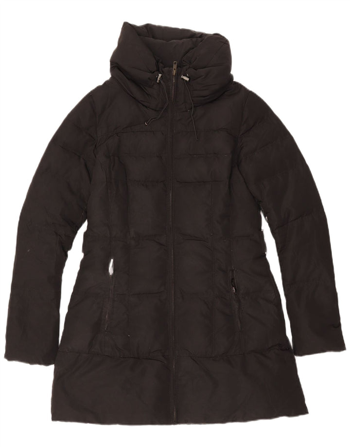 Casaco acolchoado feminino Zara UK 10 pequeno poliéster preto