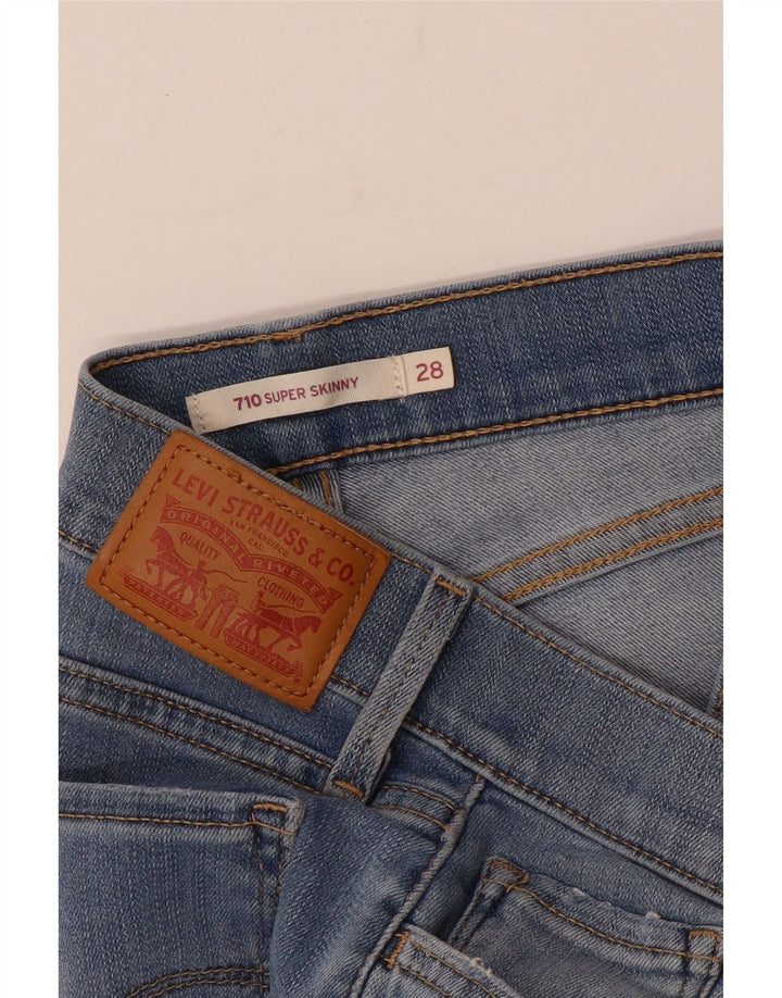 Calça jeans feminina Levi's 710 Super Skinny W28 L28 azul