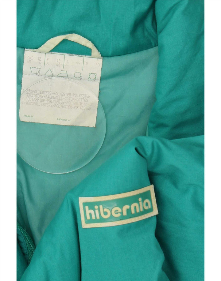 Jaqueta de esqui superdimensionada feminina Hibernia UK 14 poliéster verde grande