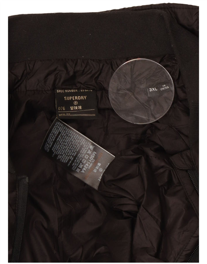 Jaqueta acolchoada masculina SUPERDRY UK 46 3XL nylon preto