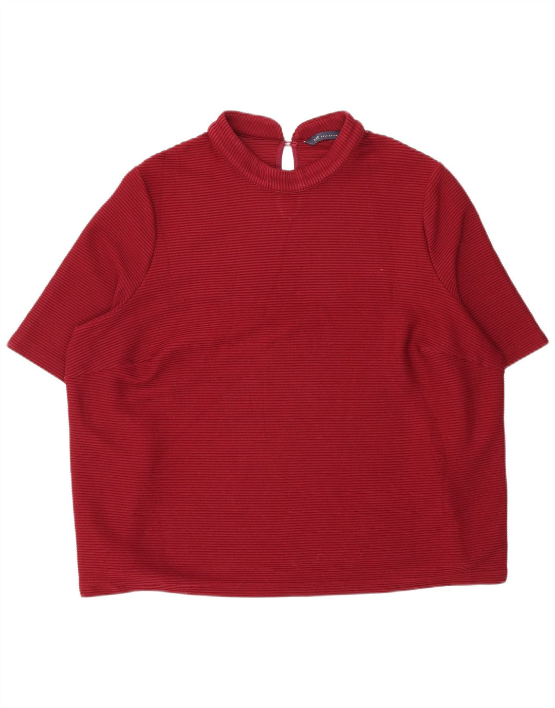 Blusa feminina Marks & Spencer UK 20 2XL poliéster cor de vinho
