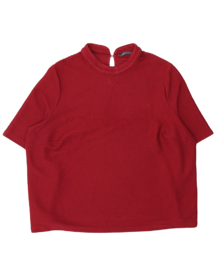 Blusa feminina Marks & Spencer UK 20 2XL poliéster cor de vinho