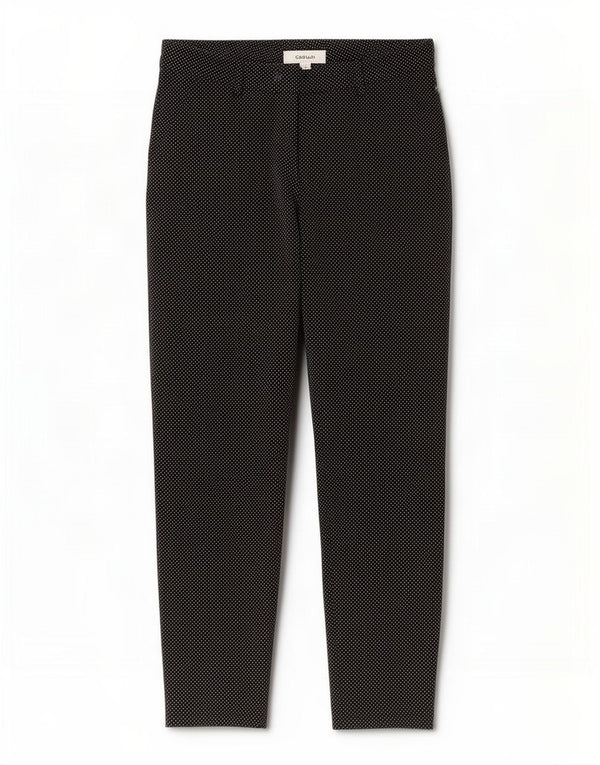 Calça feminina Zara Slim Suit EU 34 2XS W24 L25 Poliéster manchado preto