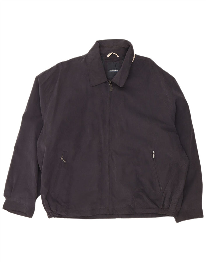 Jaqueta bomber masculina LONDON FOG UK 44 2XL poliéster azul marinho