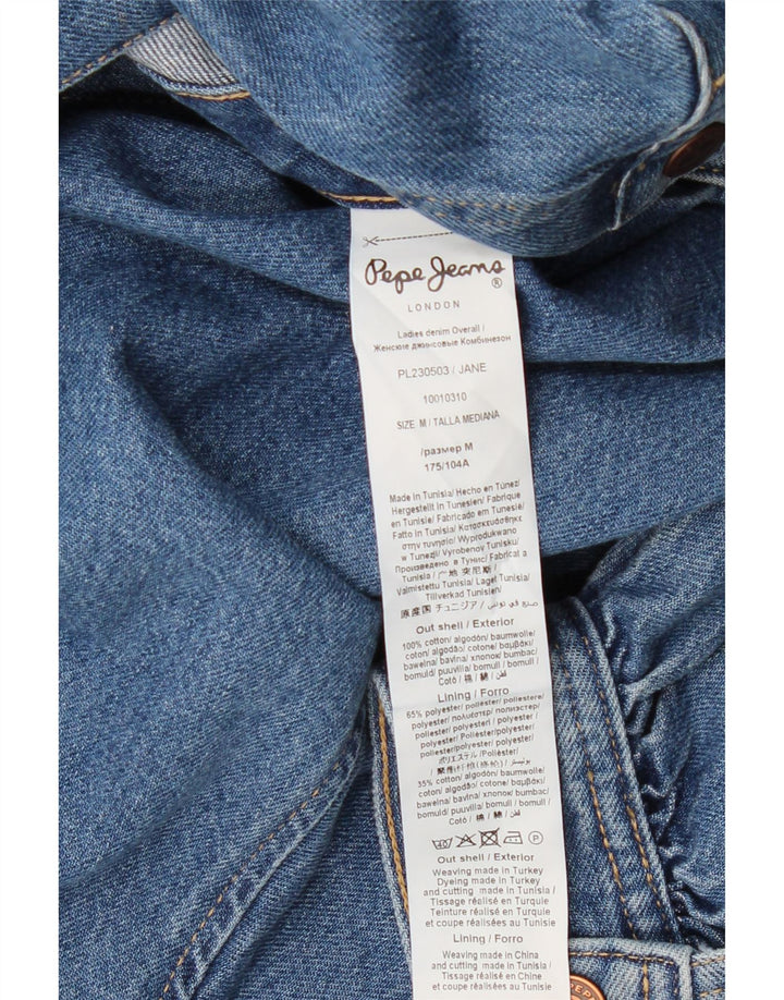 Macacão jeans feminino PEPE Jeans UK 12 algodão azul médio