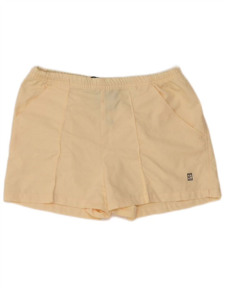 Shorts esportivos femininos NIKE UK 10/12 médio bege poliéster