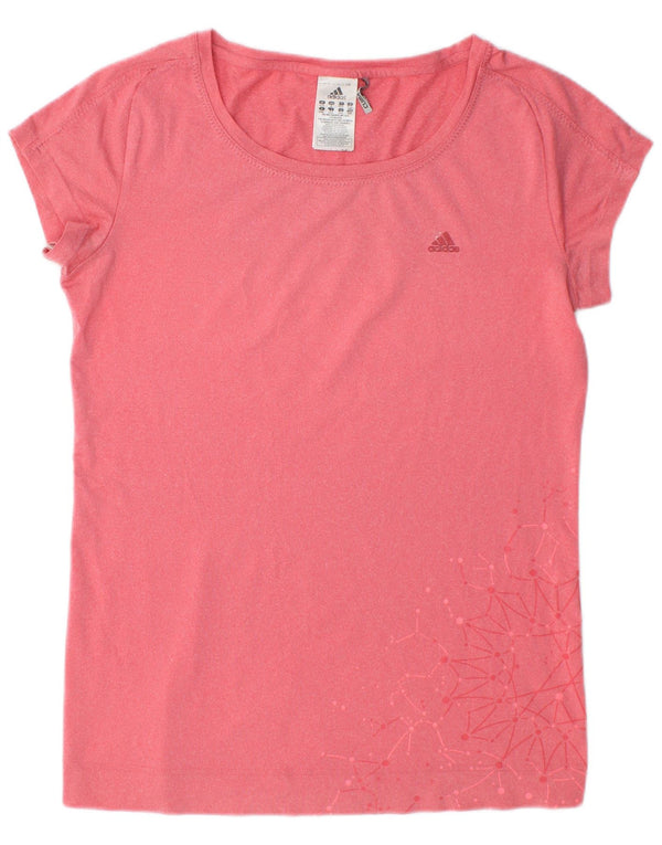 Adidas Camiseta Feminina Graphic Top UK 12/14 Médio Rosa Poliéster