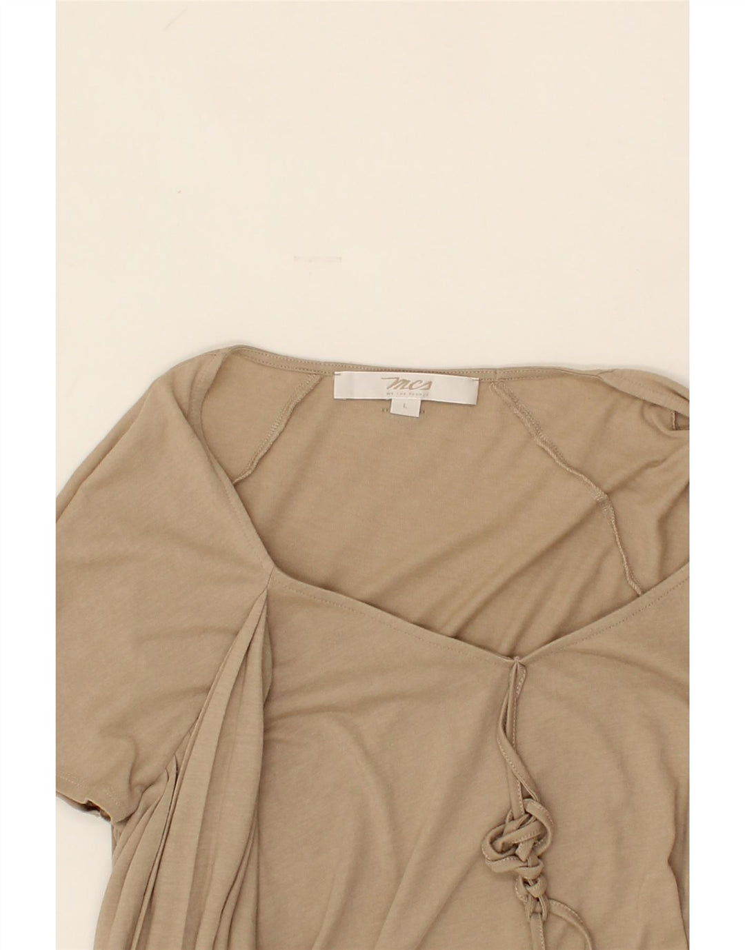 MARLBORO CLASSICS Womens Blouse Top UK 14 Large Beige Vintage Marlboro Classics and Second-Hand Marlboro Classics from Messina Hembry 