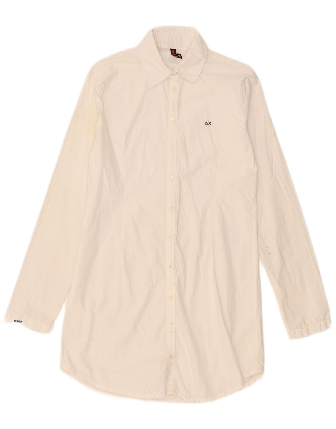 Vestido camisa feminino Sun68 Reino Unido 10 pequeno branco