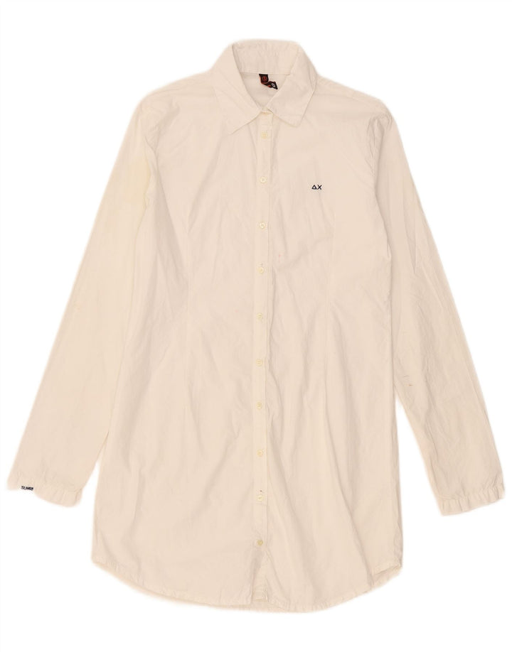 Vestido camisa feminino Sun68 Reino Unido 10 pequeno branco