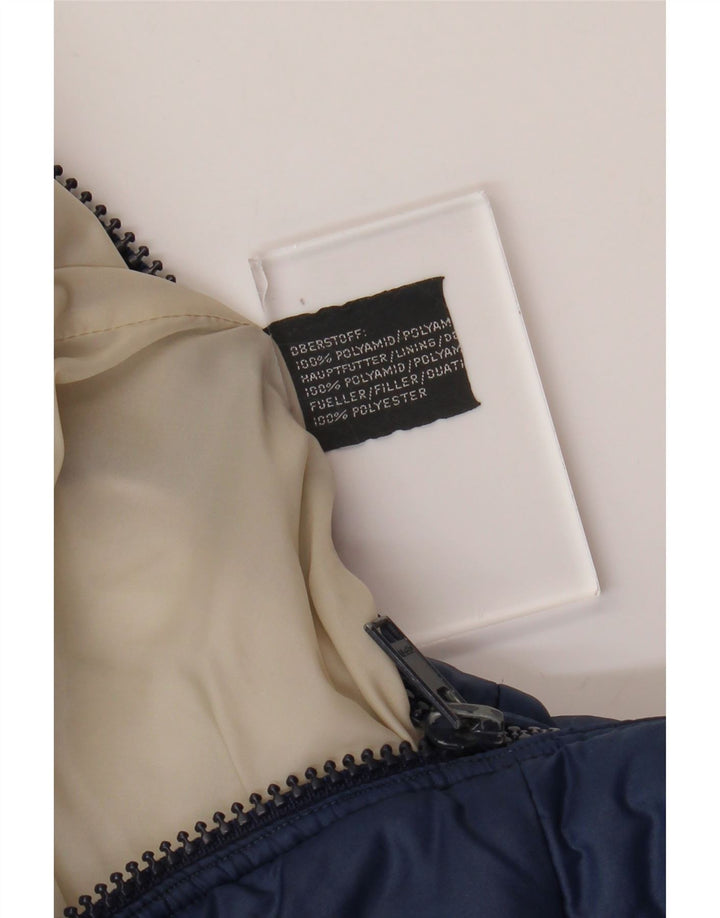 Jaqueta corta-vento masculina VINTAGE UK 38 poliéster azul marinho médio