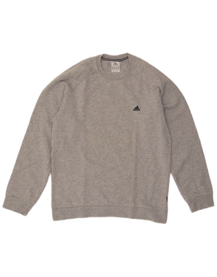Adidas moletom masculino jumper grande algodão manchado cinza