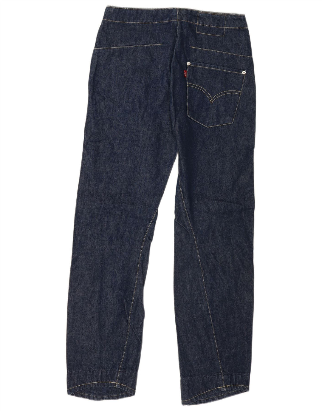 Jeans retos masculinos Levi's W29 L32 algodão azul marinho