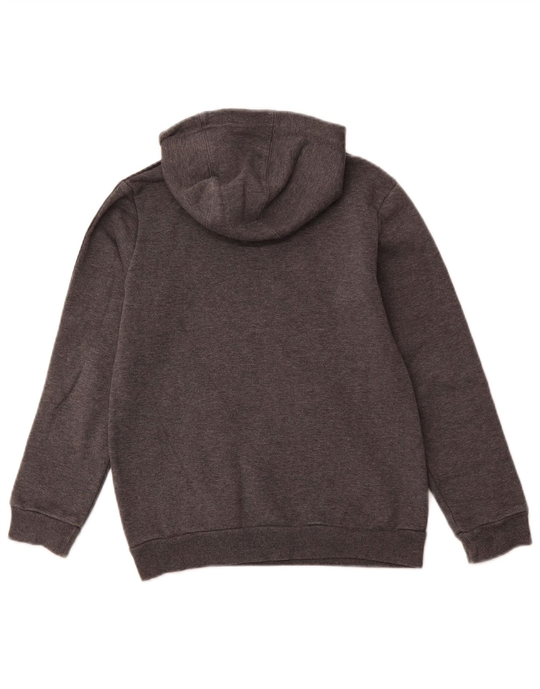 ADIDAS Meninos Graphic Hoodie Jumper 9-10 Anos Cinza Algodão