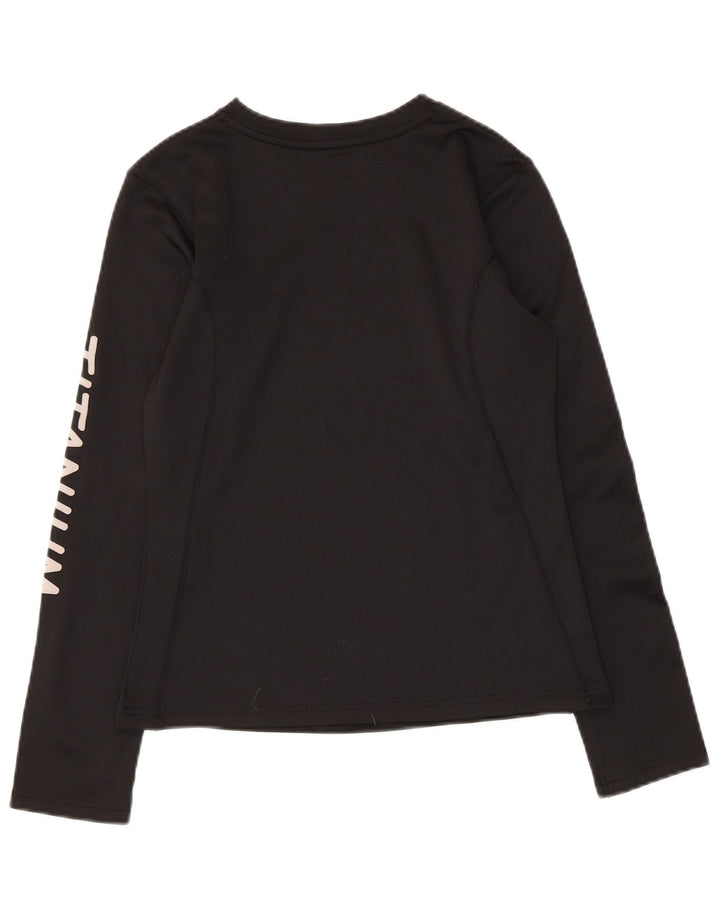 Columbia Womens Titanium Graphic Top Manga Longa Reino Unido 10 Pequeno Preto