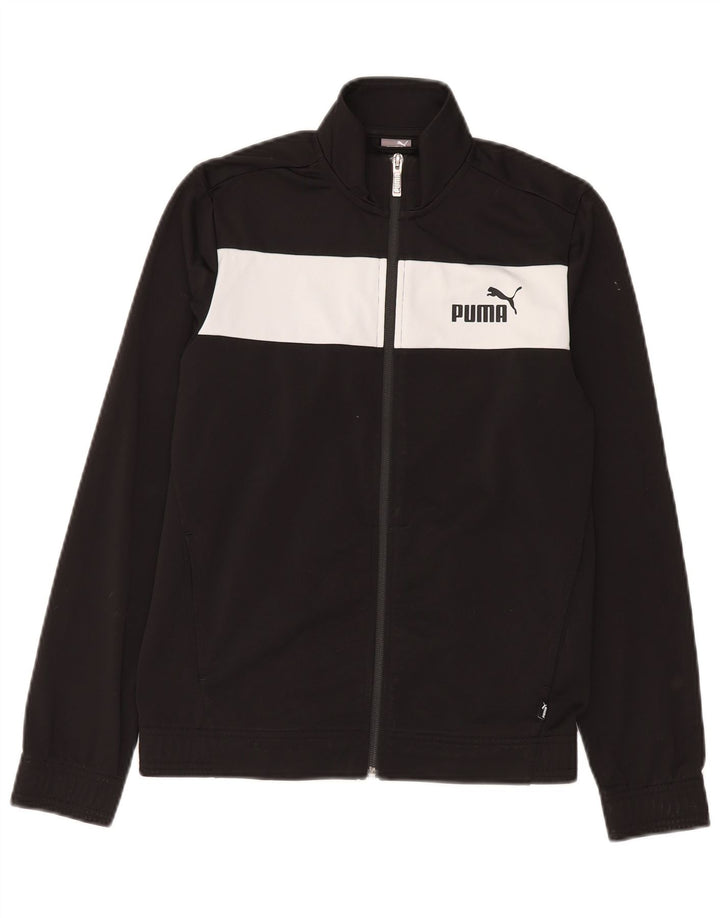 Jaqueta PUMA Meninos Treino Top 13-14 Anos Preto Colorblock Poliéster