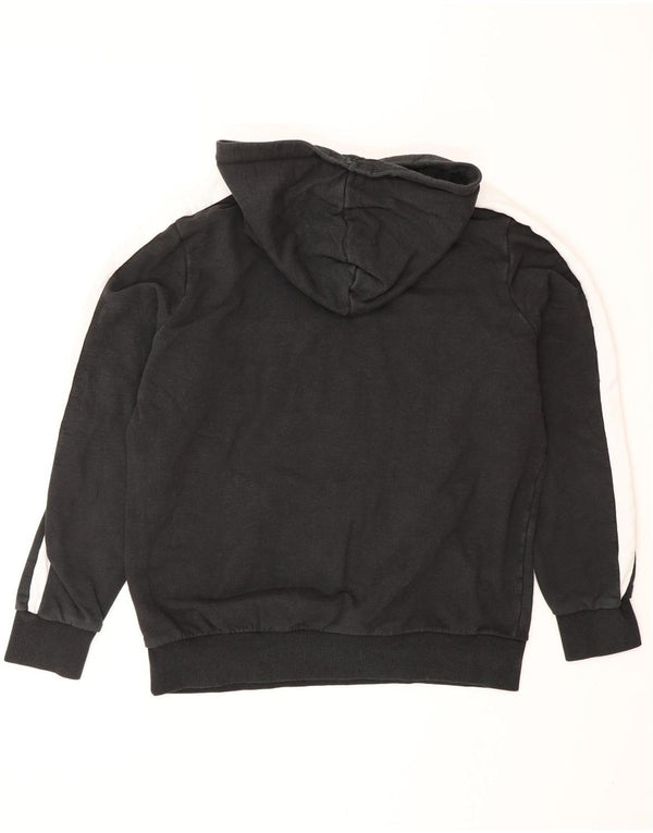 PUMA Mens Hoodie Jumper Médio Preto Colorblock Algodão