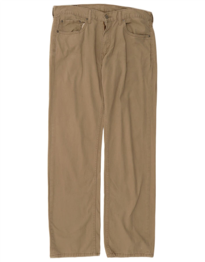 LEVI'S Calça masculina 559 reta casual W34 L34 algodão bege