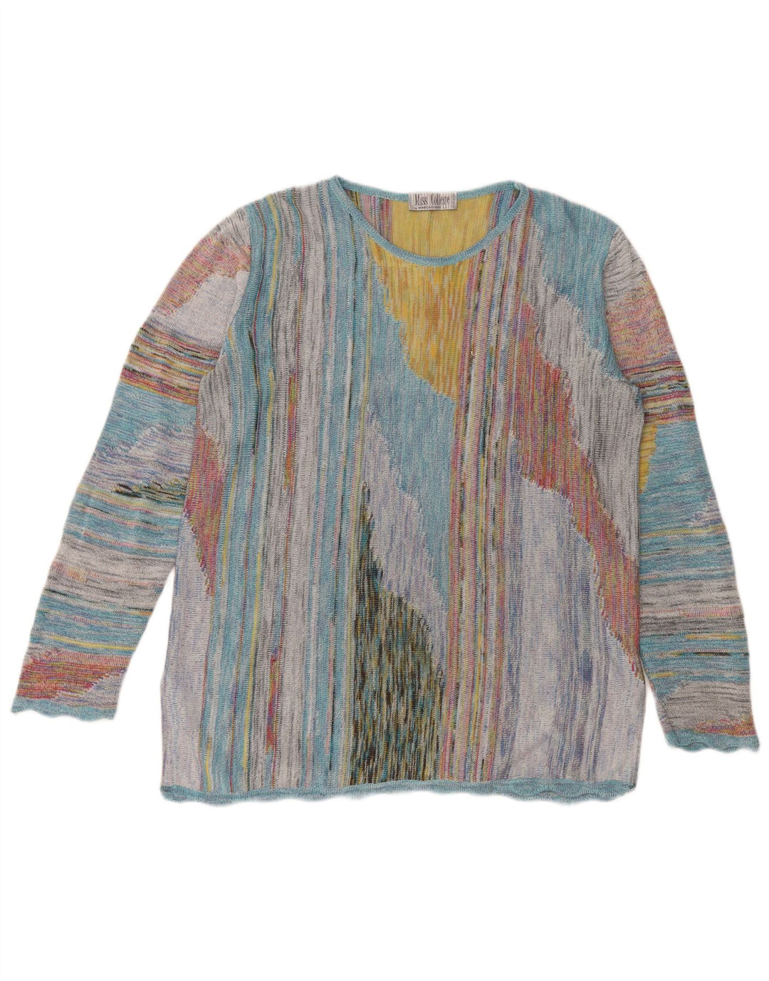 Suéter feminino com gola redonda MARCAZZANI Reino Unido 16 grande multicolorido