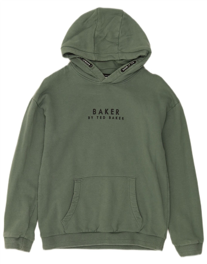 Suéter com capuz gráfico feminino TED BAKER 11-12 anos algodão verde