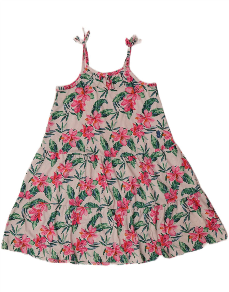 TOMMY BAHAMA Girls Sundress 7-8 Years White Floral Polyester Vintage Tommy Bahama and Second-Hand Tommy Bahama from Messina Hembry 