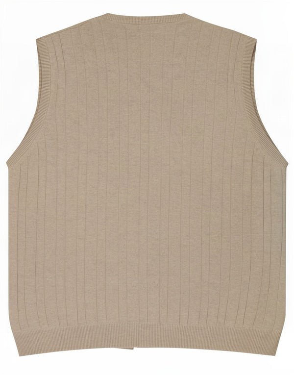 Marks & Spencer Mens Regular Fit Colete Regata XL Algodão Cinza