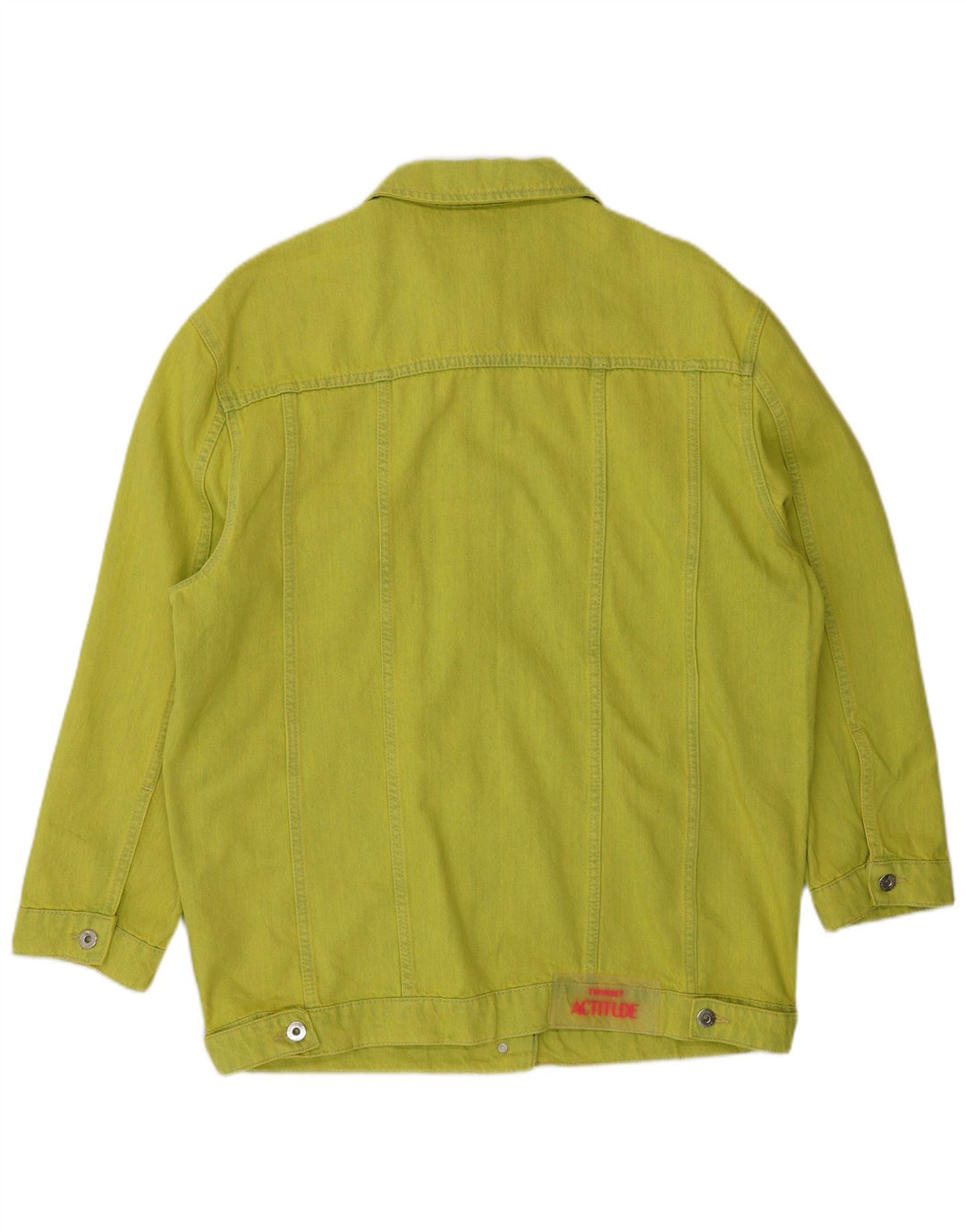 Jaqueta jeans feminina superdimensionada TWINSET Reino Unido 10 pequeno algodão verde moderno