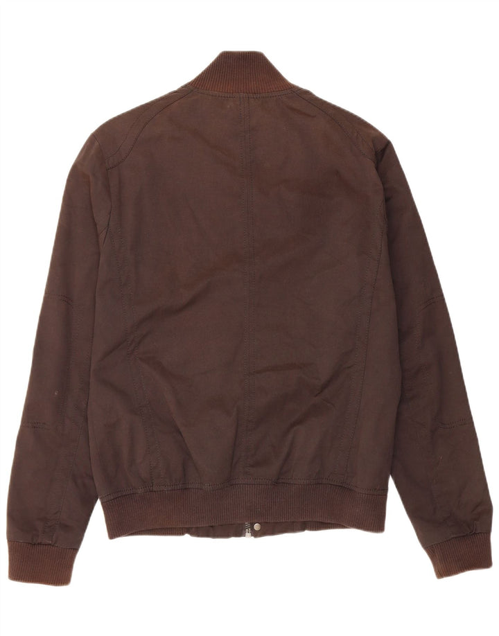 Jaqueta bomber masculina Zara UK 40 grande algodão marrom