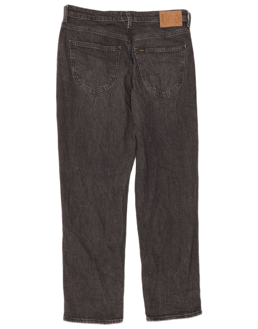Lee Womens Carol Straight Jeans W29 L26 Algodão Cinza