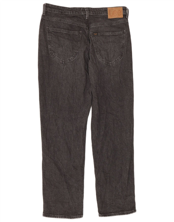 Lee Womens Carol Straight Jeans W29 L26 Algodão Cinza