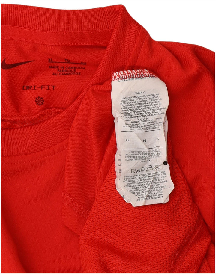 Camiseta masculina Nike Dri Fit Top XL poliéster vermelho