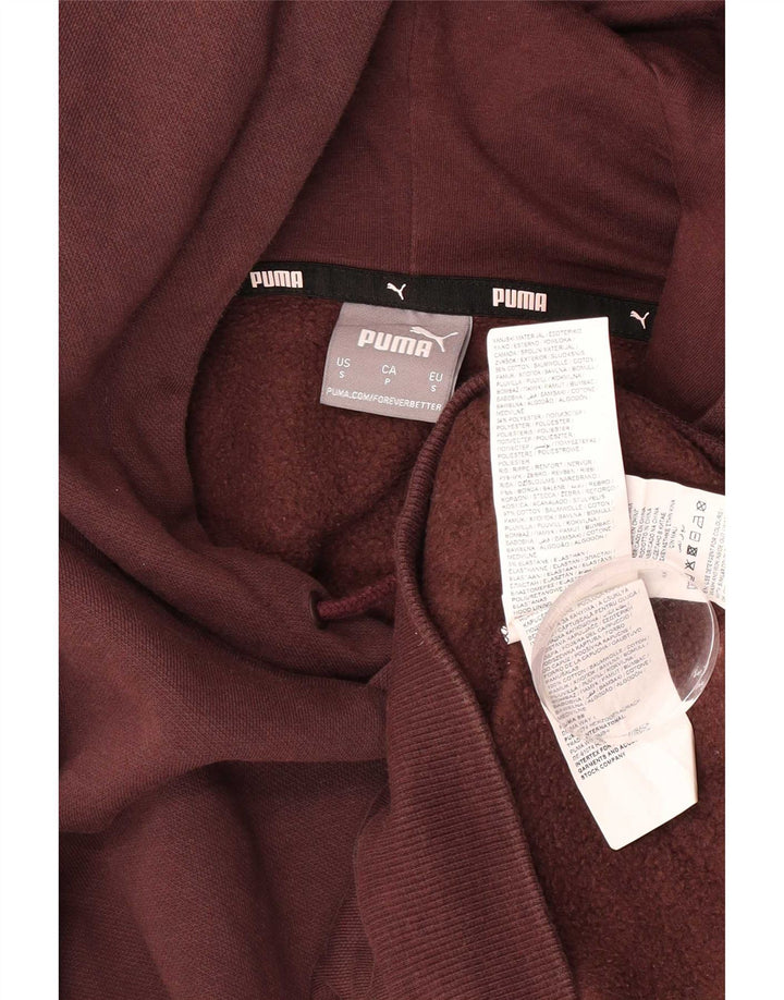 Puma masculino gráfico moletom com capuz pequeno algodão marrom