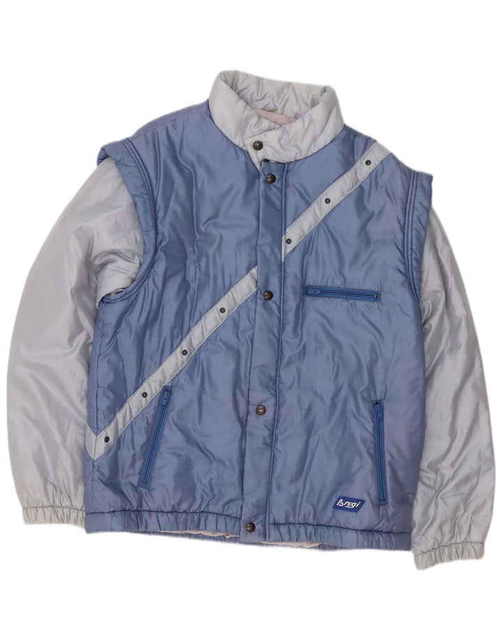 Jaqueta corta-vento masculina Brugi IT 52 XL azul colorblock poliéster