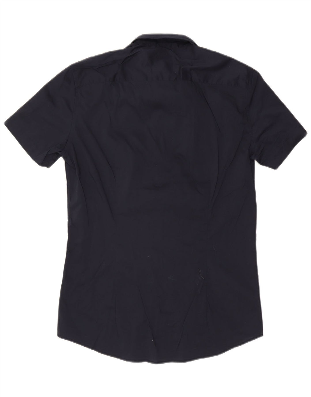 Camisa masculina de manga curta Benetton média azul marinho