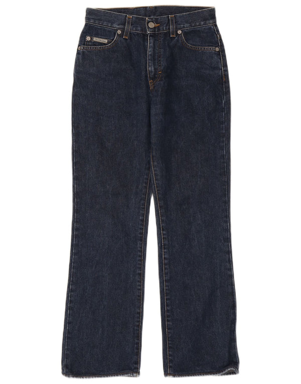 Calça jeans reta feminina Calvin Klein W26 L27 azul