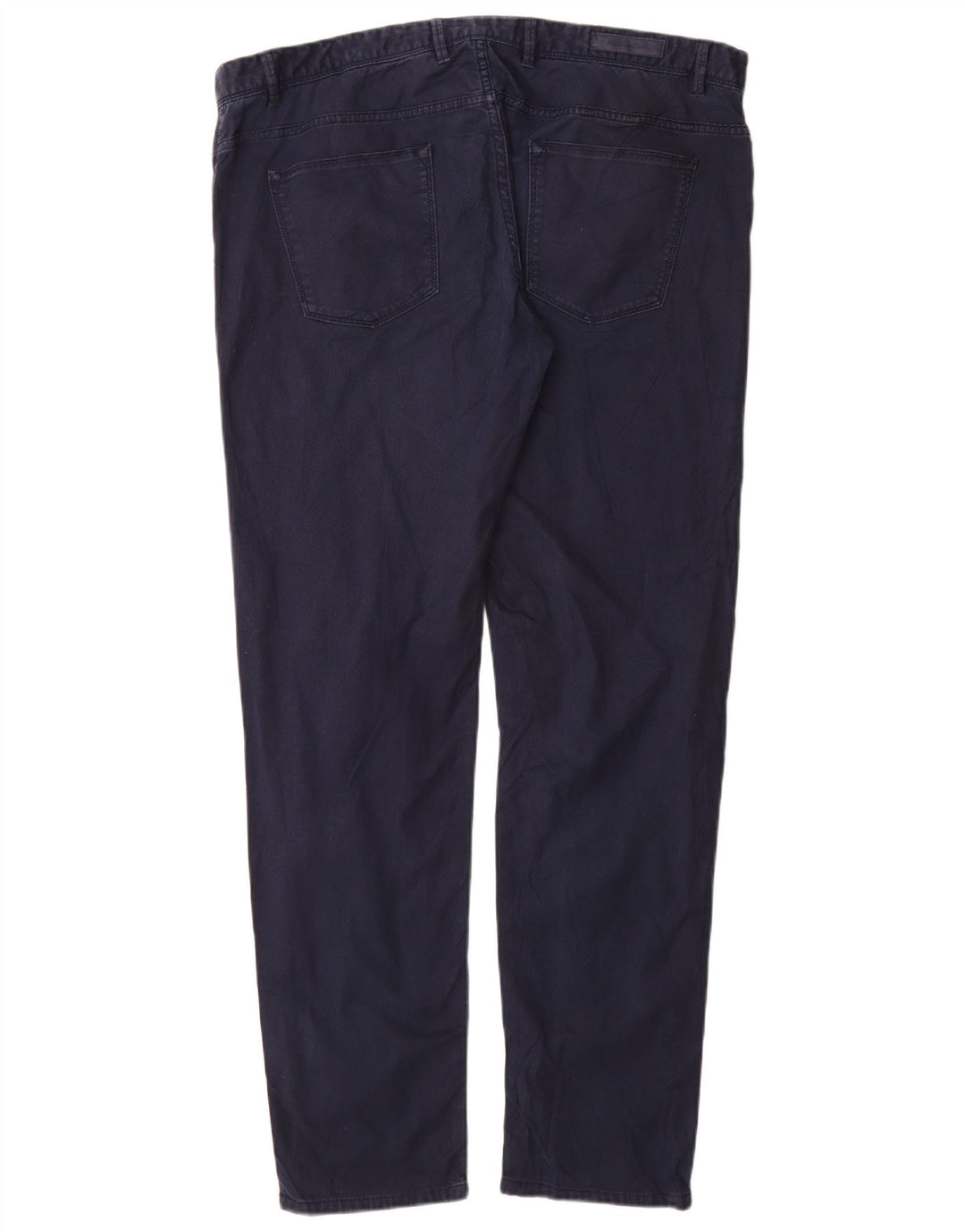 MASSIMO DUTTI Mens Slim Fit Calça Casual EU 48 XL W38 L32 Azul Marinho