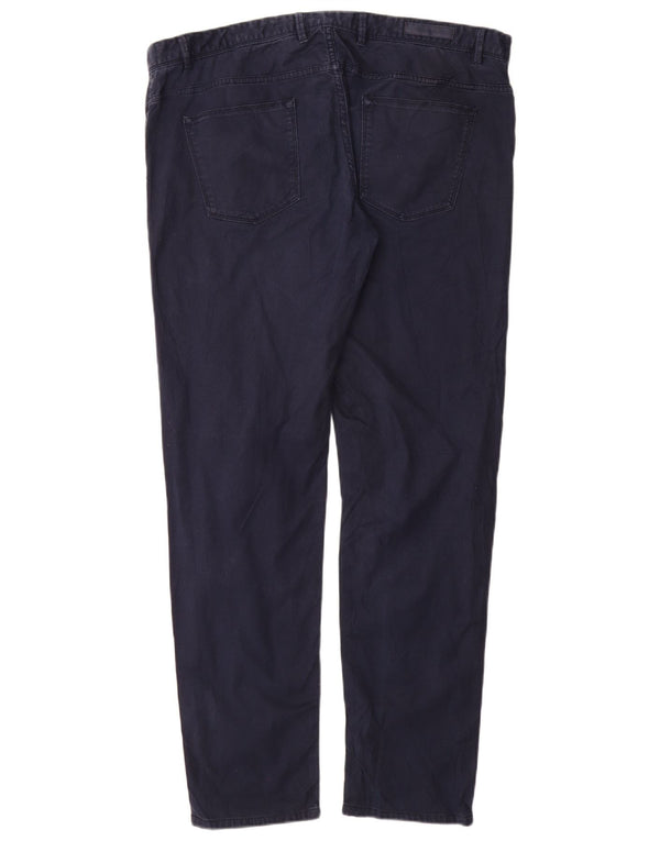 MASSIMO DUTTI Mens Slim Fit Calça Casual EU 48 XL W38 L32 Azul Marinho