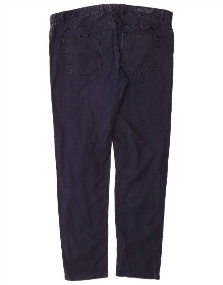 MASSIMO DUTTI Mens Slim Fit Calça Casual EU 48 XL W38 L32 Azul Marinho