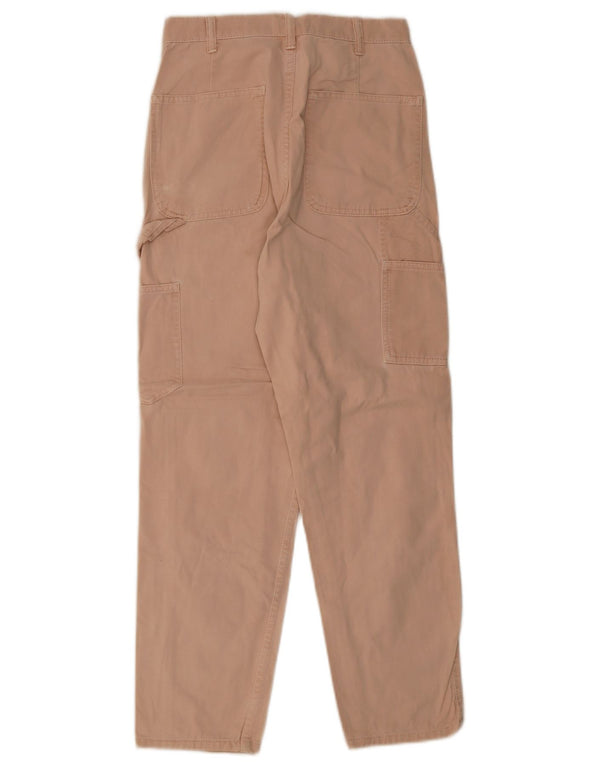 Zara Calça Cargo Cônica Feminina EU 36 XS W26 L26 Algodão Bege