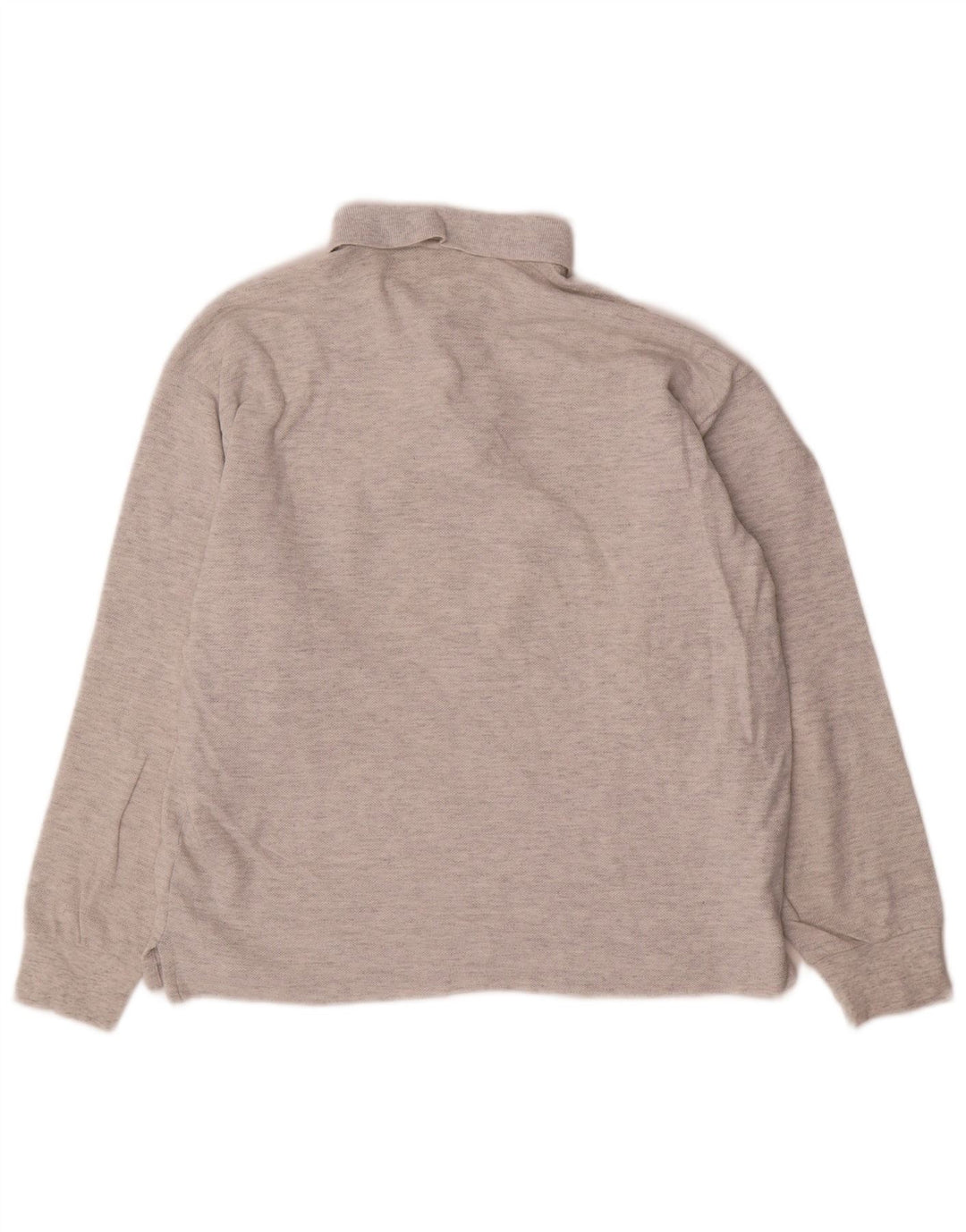 Camisa polo masculina de manga comprida Champion cinza médio manchado
